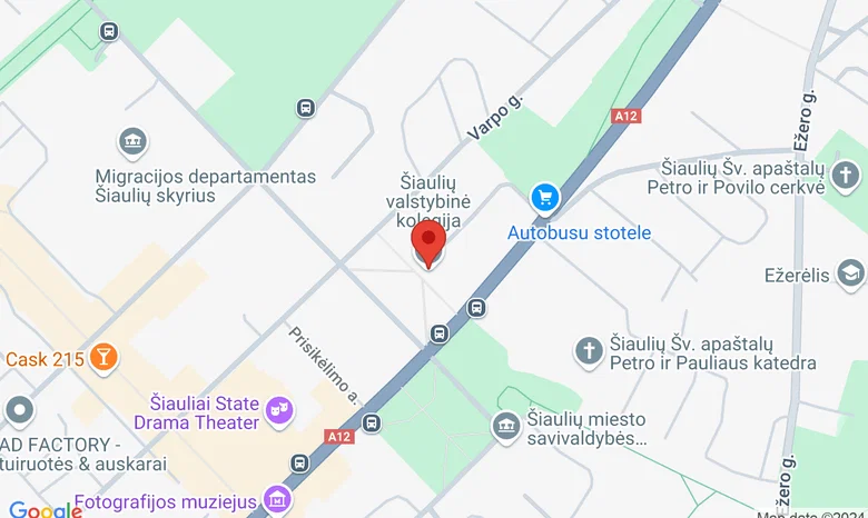 Šiaulių Valstybinė Kolegija žemėlapis