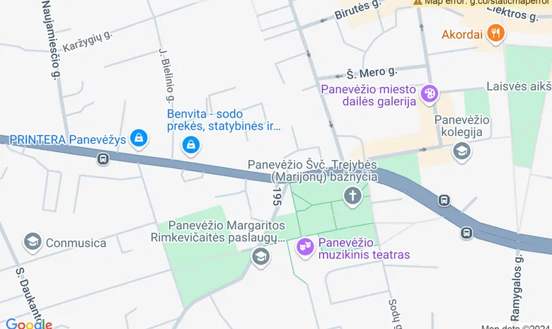 Aerobikos ir sveikatingumo klubas ERVERA žemėlapis