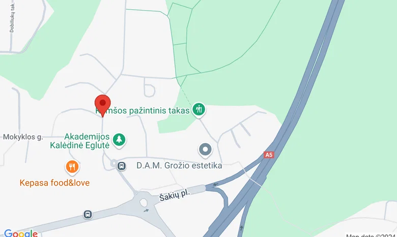 Pilėnų g., Akademijos mst., Kauno raj. žemėlapis