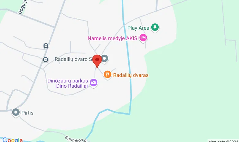 Apverstas namas Radailiai žemėlapis