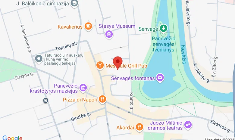 Panevėžio lėlių vežimo teatras žemėlapis