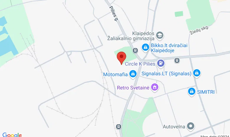 Pilies Dirbtuvės žemėlapis