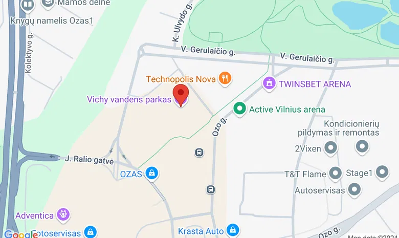 "Vichy" vandens parkas žemėlapis
