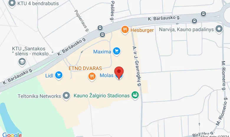 MOLAS - Prekybos ir pramogų centras žemėlapis