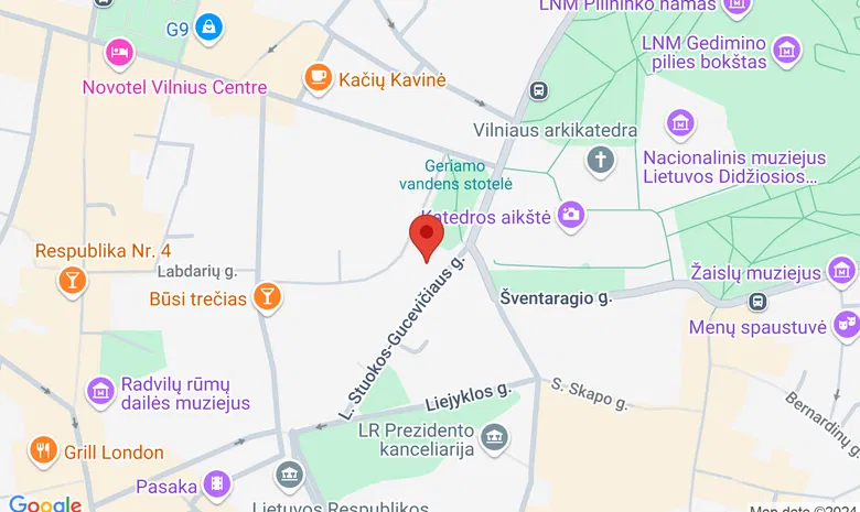 Viešbutis "Amberton" Vilnius žemėlapis