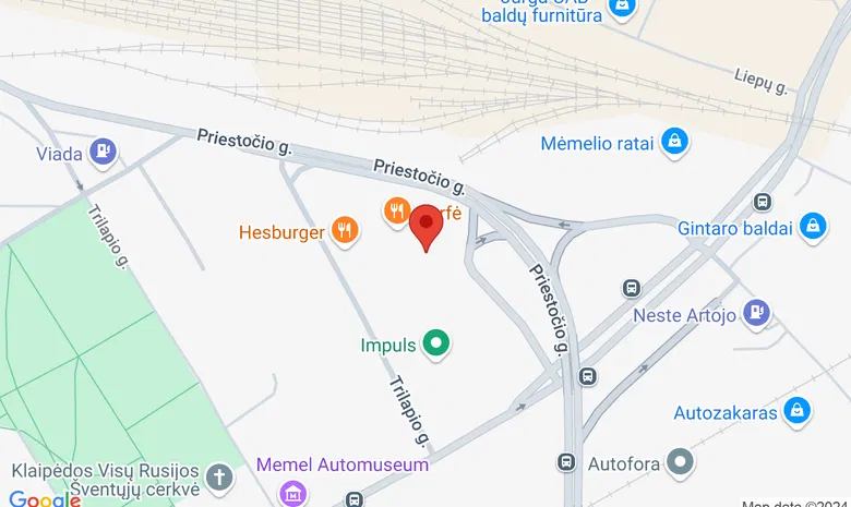 Vaikų žaidimų kambarys "Karamba Bamba", Priestočio g. 30, Klaipėda (PC "Liepa") žemėlapis