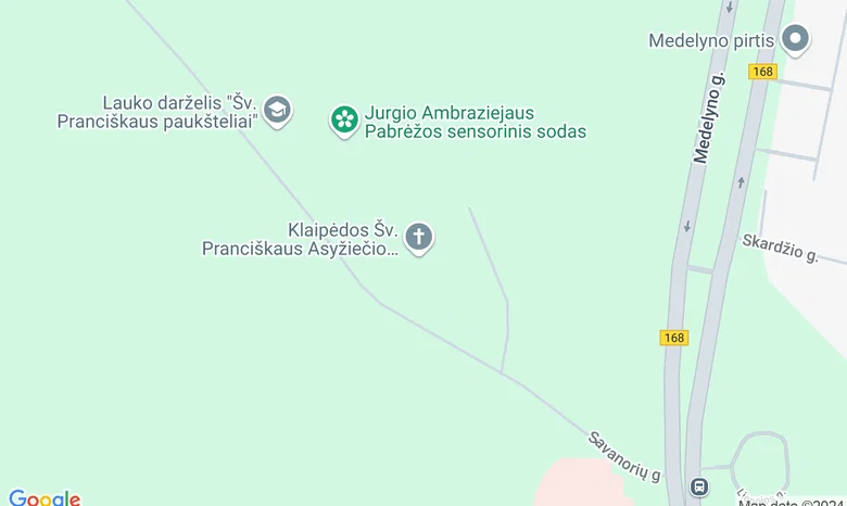 Klaipėdos Šv. Pranciškaus Asyžiečio vyrų vienuolyno rekolekcijų namai. žemėlapis