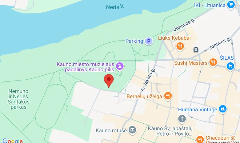 Kauno pilies amfiteatras žemėlapis