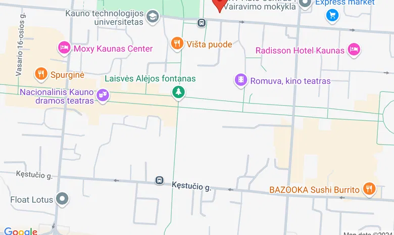 VDU menų galerija „101“ žemėlapis