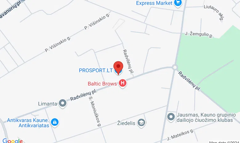 PROSPORT.LT KAUNAS žemėlapis