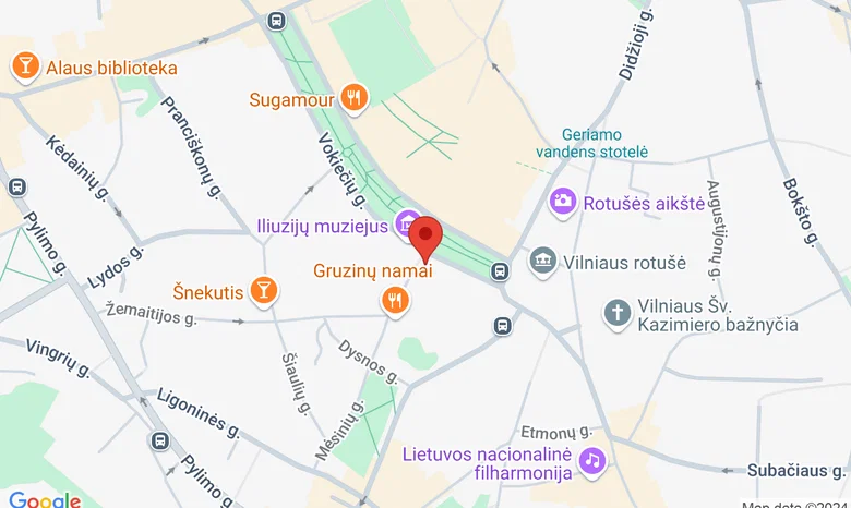 LDS būstinės parodų salė III aukštas, Vokiečių g. 4/2, Vilnius žemėlapis