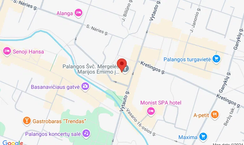  Palangos švč. Mergelės Marijos Ėmimo į dangų bažnyčia  žemėlapis