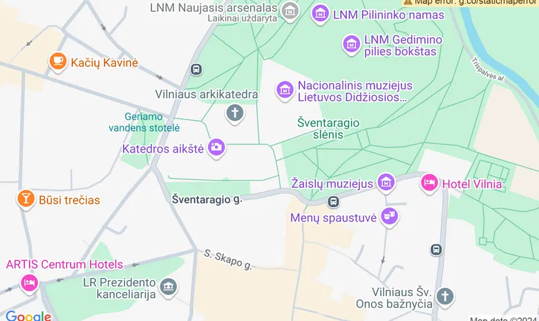 Arkikatedros aikštė, prie paminklo kunigaikščiui Gediminui žemėlapis