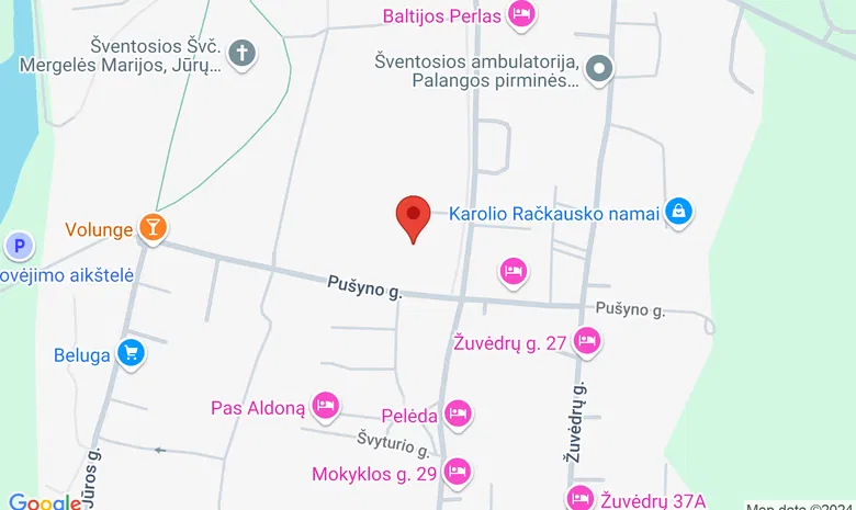 Palangos Šventosios pagrindinė mokykla žemėlapis