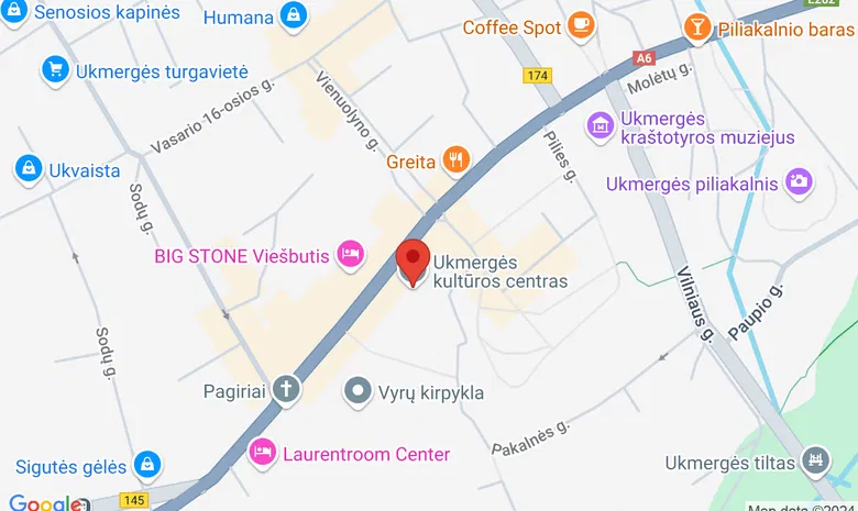 Ukmergės kultūros centras žemėlapis