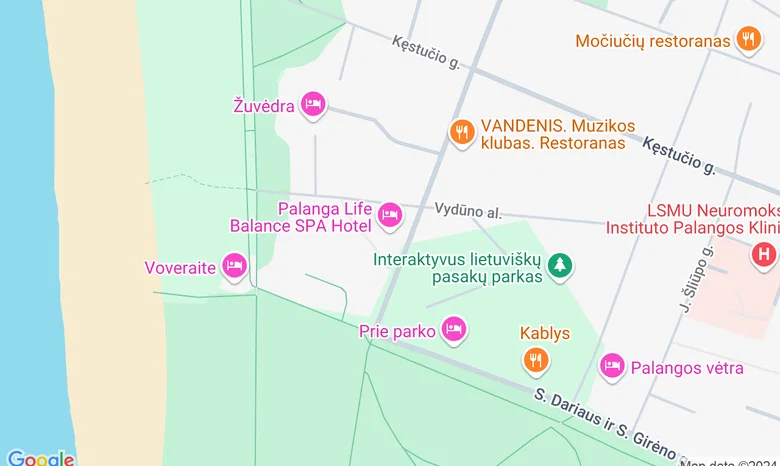 Viešbutis ,,Palanga SPA" žemėlapis