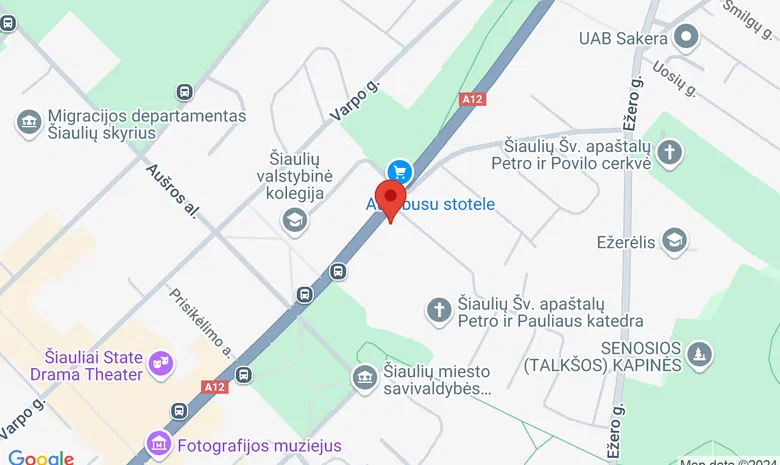 Šiaulių vyskupijos pastoracinis centras žemėlapis