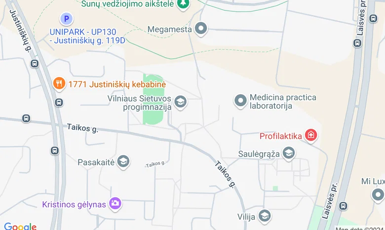 Vilniaus Valdorfo Žalioji mokykla žemėlapis
