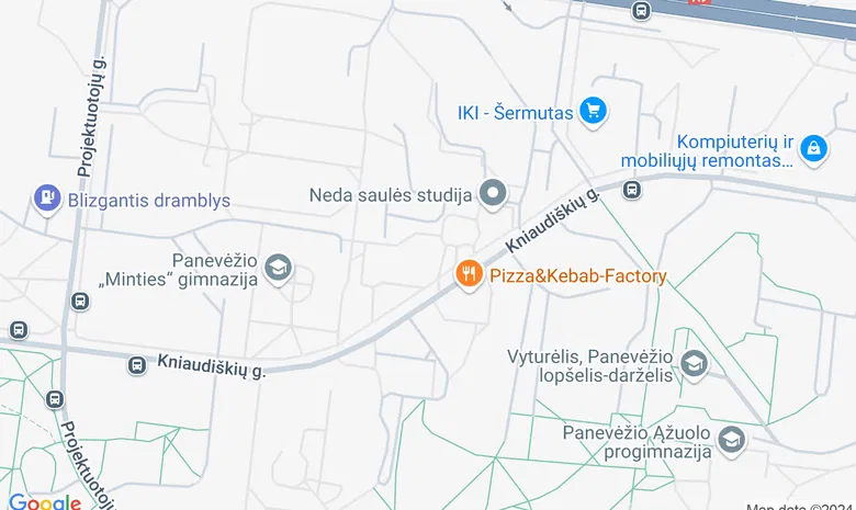Panevežio miesto viešoji biblioteka žemėlapis