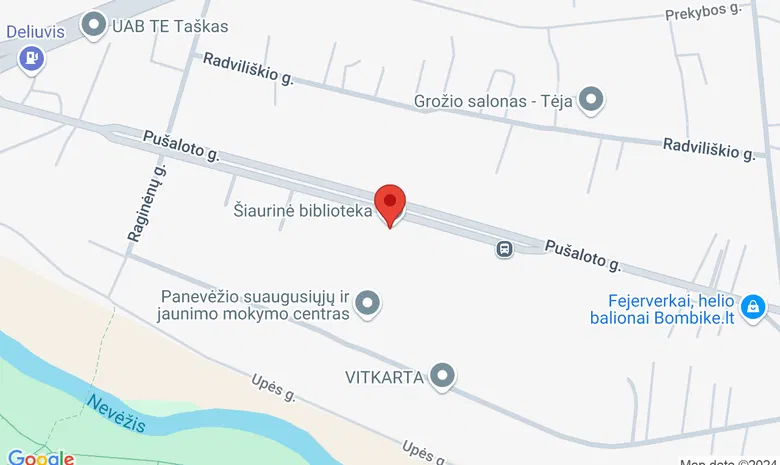 Šiaurinė biblioteka žemėlapis