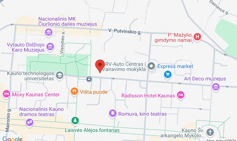 Vytauto Didžiojo universitetas žemėlapis