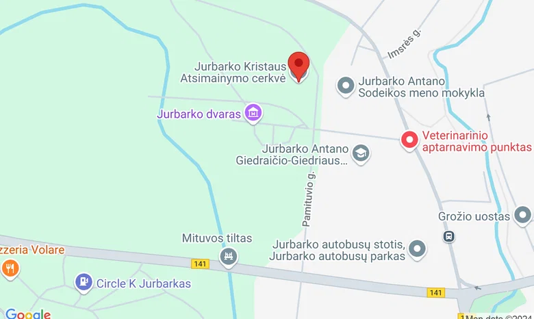 Jurbarko krašto muziejaus parodų ir koncertų salė žemėlapis