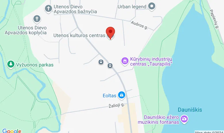Utenos kultūros centras žemėlapis
