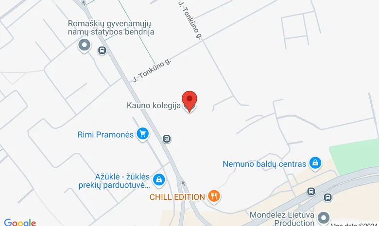 Kauno kolegija, Pramonės pr. 20, aktų salė žemėlapis