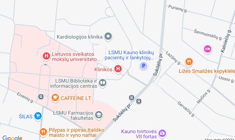 LSMU Kauno klinikų akušerijos - ginekologijos klinikos didžioji auditorija žemėlapis