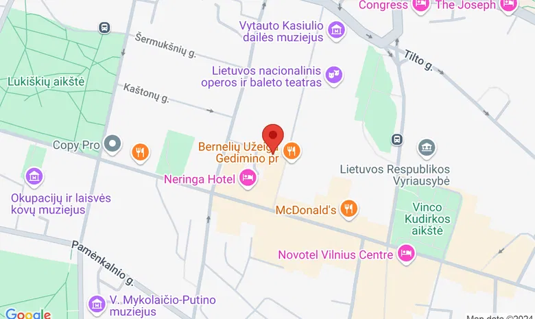 Baras Juoda Raudona žemėlapis