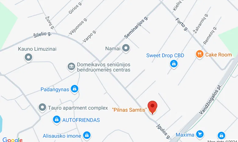 Restoranas "Pilnas samtis" žemėlapis