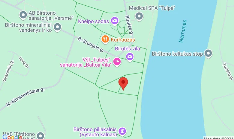 Birštono Vytauto parkas žemėlapis