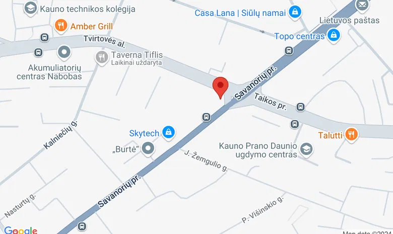CAPITAL KAUNAS žemėlapis
