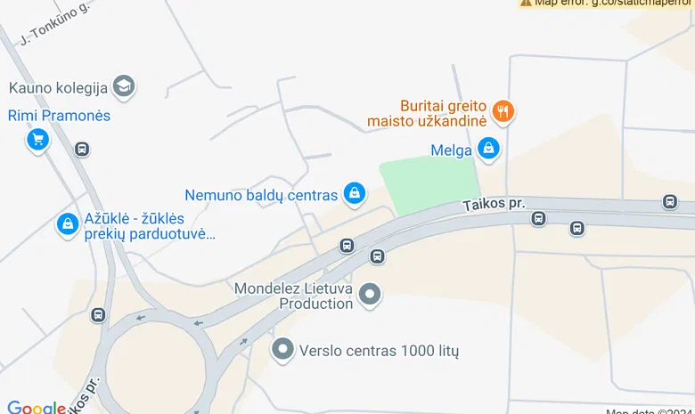 Nemuno baldų centras II-as aukštas žemėlapis