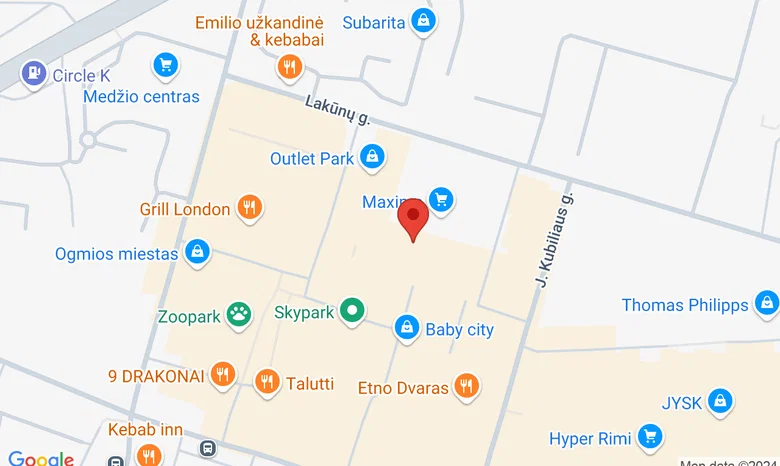 Studija "Vilkės namai" žemėlapis