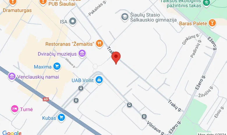 Trakų gatvės galerija žemėlapis