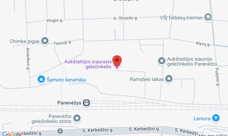 Aukštaitijos siaurasis geležinkelis žemėlapis