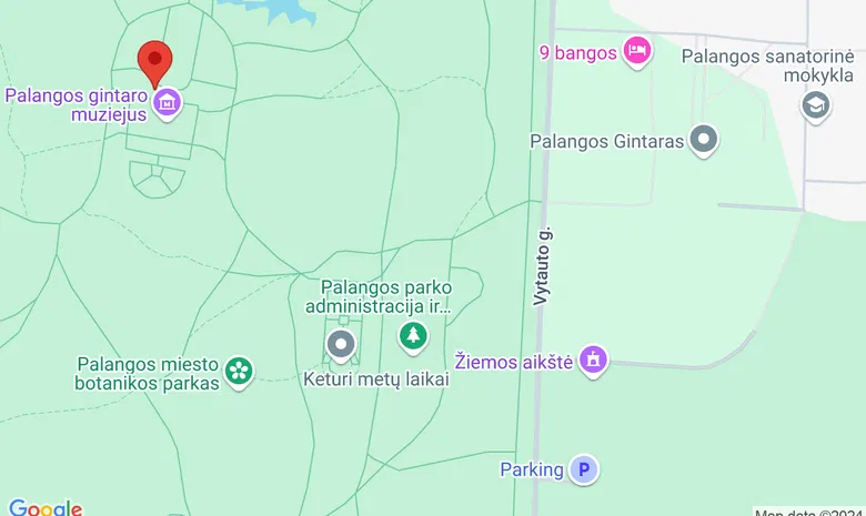 Palangos Birutės parkas žemėlapis