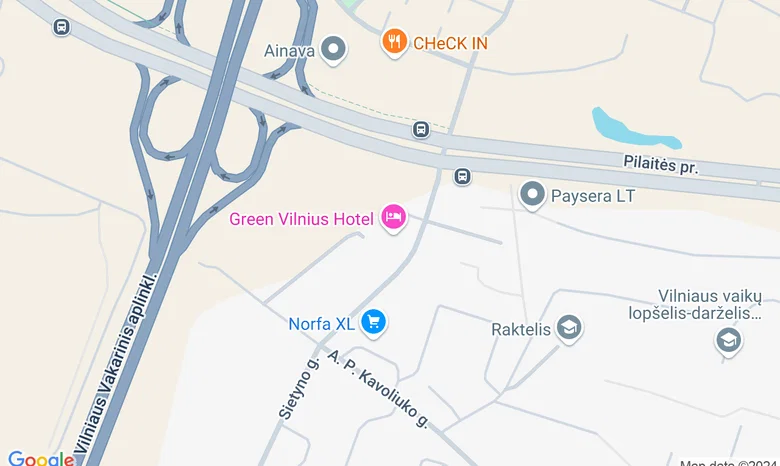 Viešbutis "Green Vilnus Hotel", konferencijų salė žemėlapis