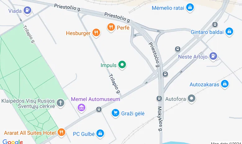 Klaipėdos sporto ir sveikatingumo klubas „Impuls“ žemėlapis