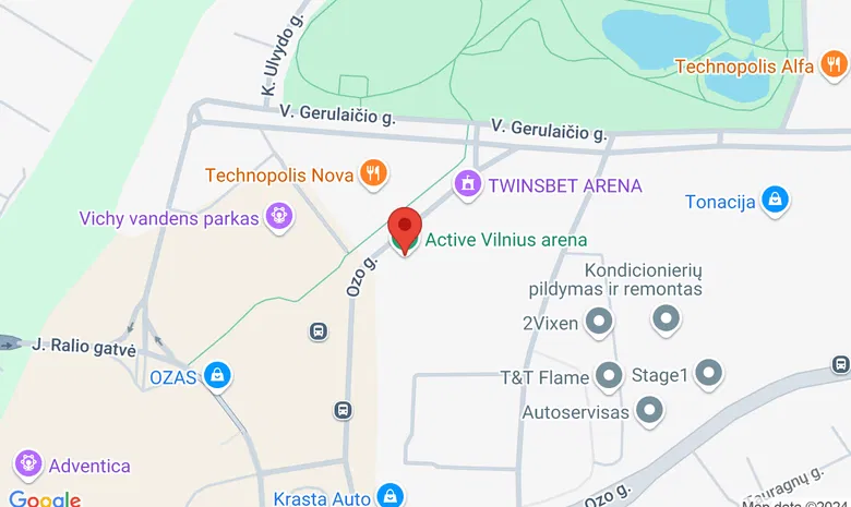 Lietuvos ryto arena žemėlapis