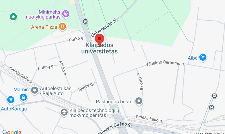  Klaipėdos universitetas Jūrų technologijų ir gamtos mokslų fakultetas žemėlapis