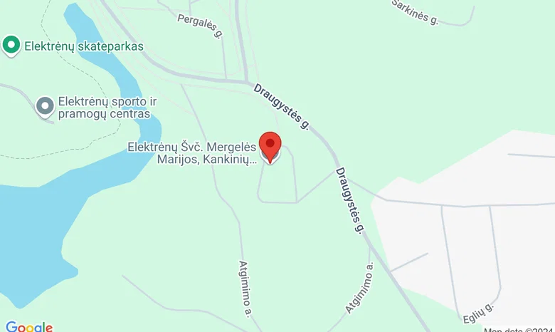Elektrėnų Švč. Mergelės Marijos Kankinių Karalienės bažnyčia žemėlapis