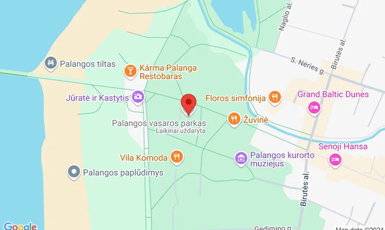 Palangos vasaros parkas žemėlapis