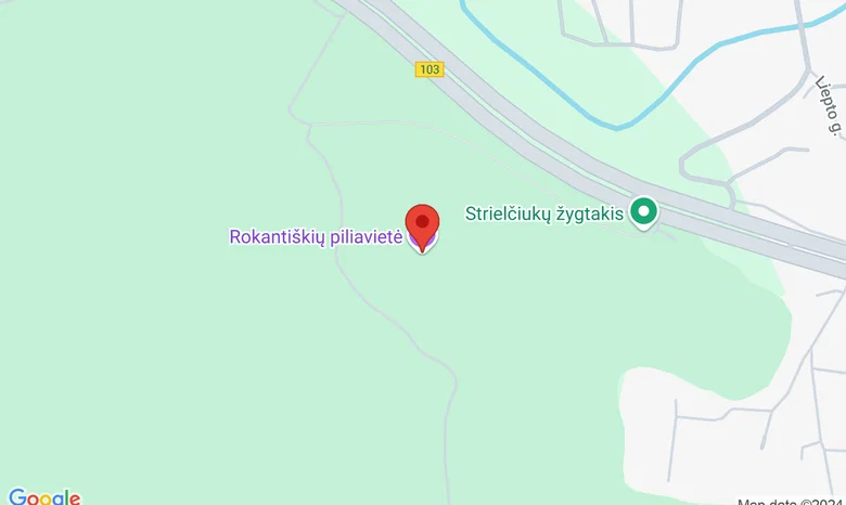 Rokantiškių piliavietė žemėlapis