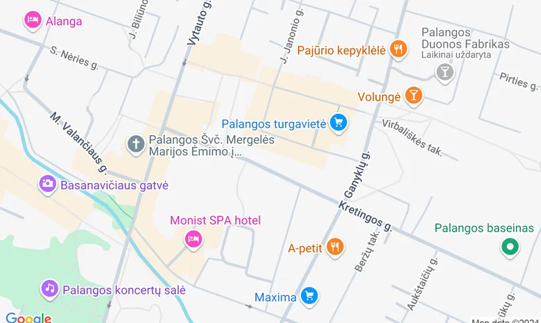 Palangos Bendruomeniniai Šeimos Namai žemėlapis