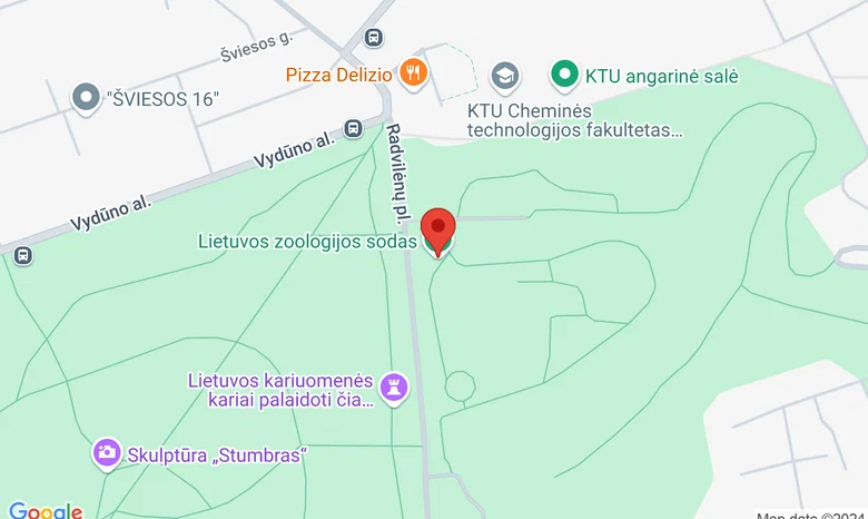 Lietuvos zoologijos sodas žemėlapis