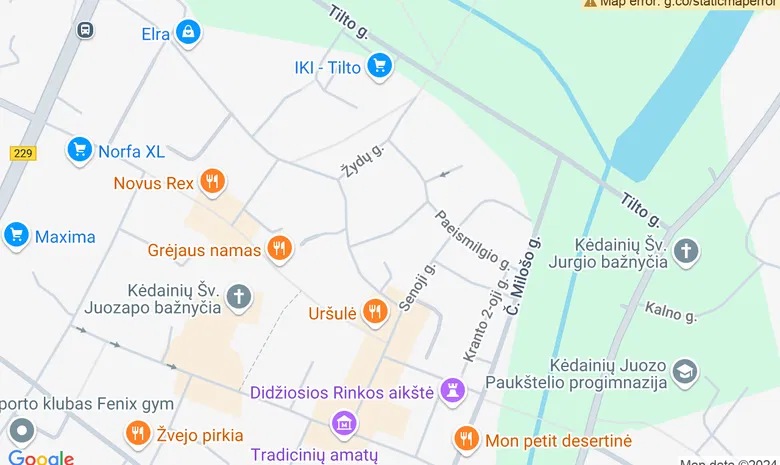 Senosios Rinkos aikštė žemėlapis