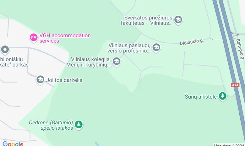 Vilniaus kolegijos Menų fakulteto aktų salė žemėlapis