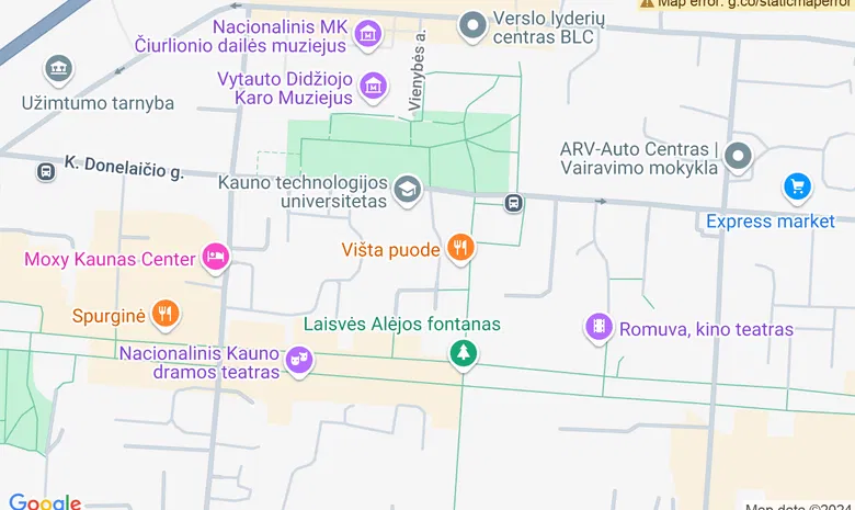 VDU Teatro salė žemėlapis